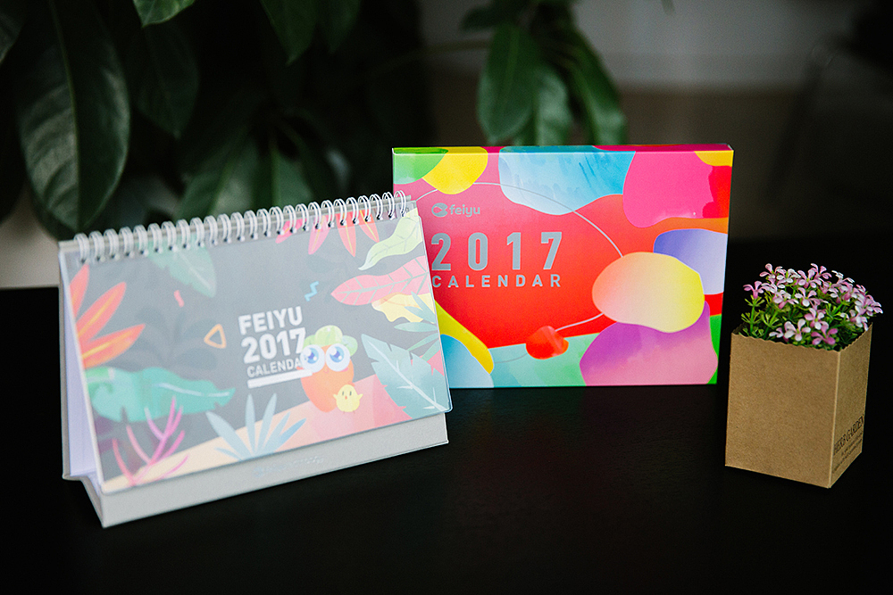 水彩拼贴风格-飞鱼科技2017年历（图ZMTU4ODAwNzIw） - 商业插画 - 站酷设计师黑白无颜原创素材 - 站酷ZCOOL