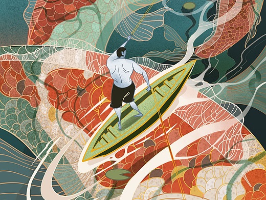 临摹 倪大神 的一幅插画