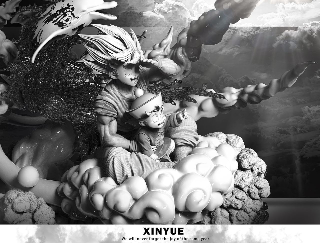 我建模的引擎工作室悟空父子（图ZMzY1ODc1OTE2） - 玩具 - 站酷设计师欣月GK设计原创素材 - 站酷ZCOOL