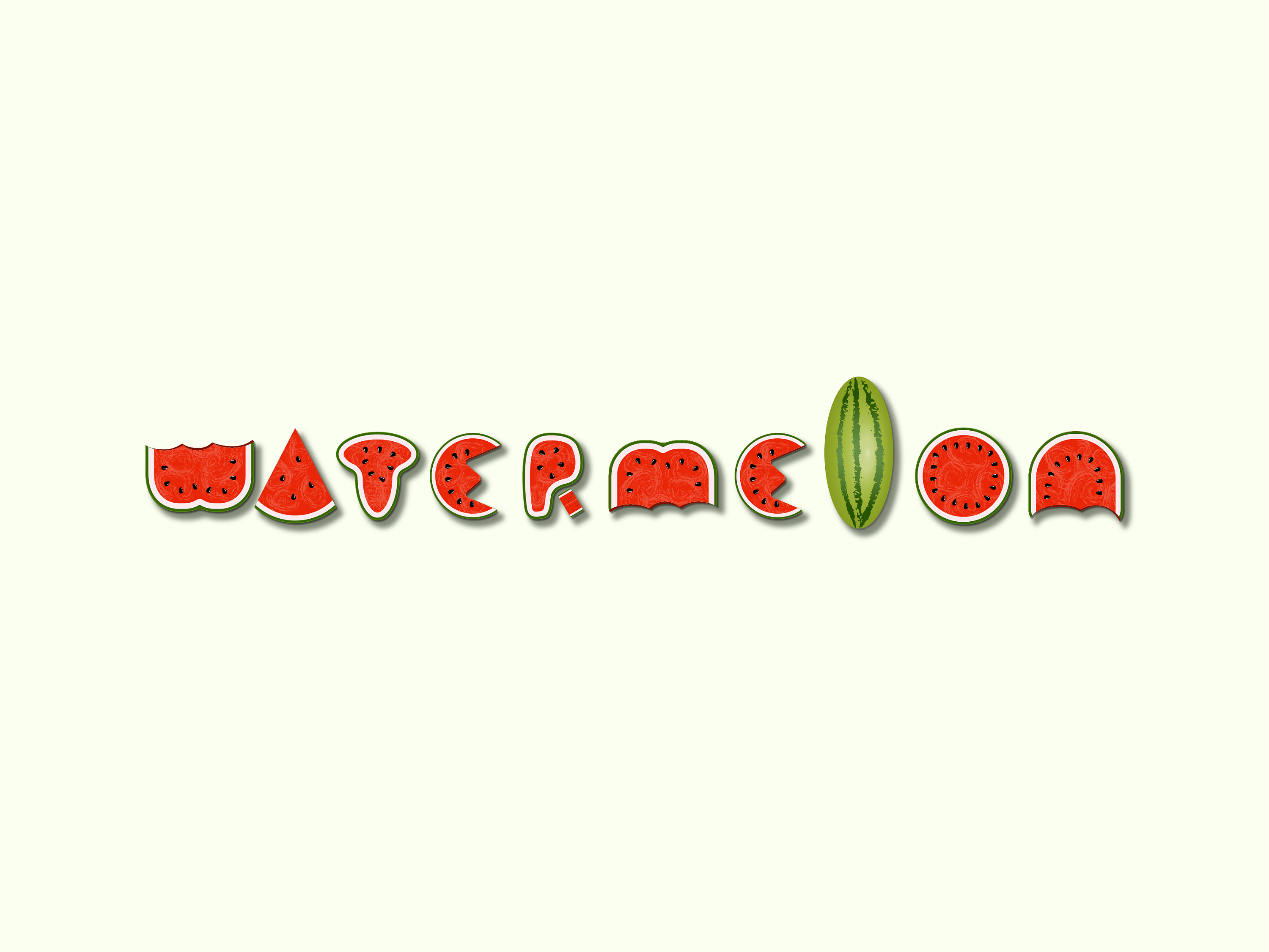 watermelon艺术字图片