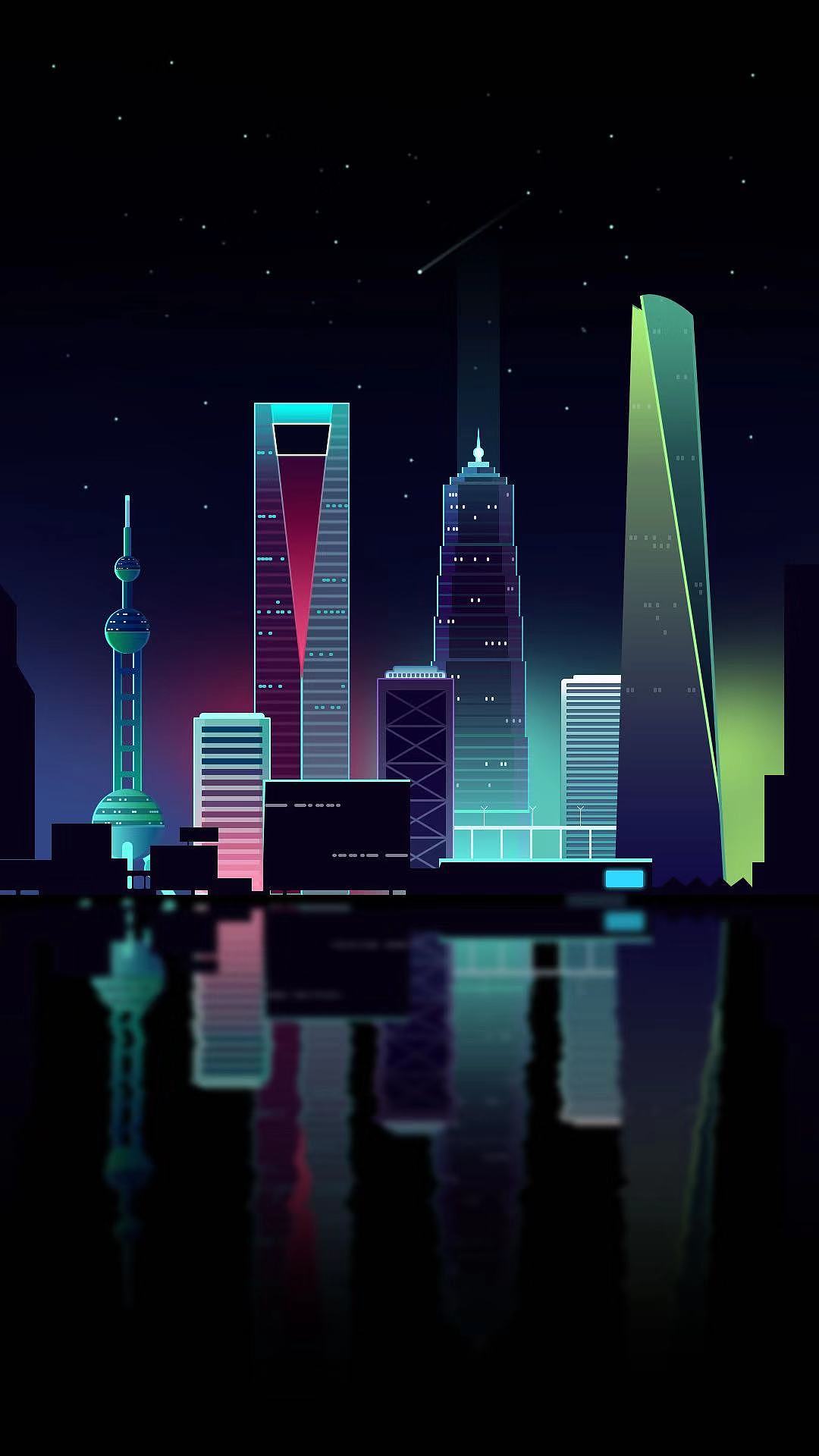 夜景-上海（圖ZMTc5MjE1MzY4） - 創(chuàng)作習作 - 站酷設(shè)計師垂淚天明原創(chuàng)素材 - 站酷ZCOOL