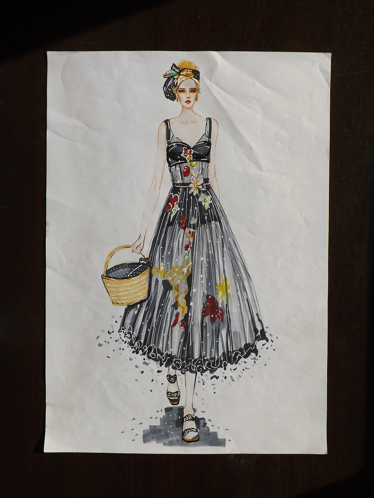 上半年服装设计临摹 马克笔