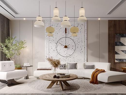 北欧简约轻奢客厅