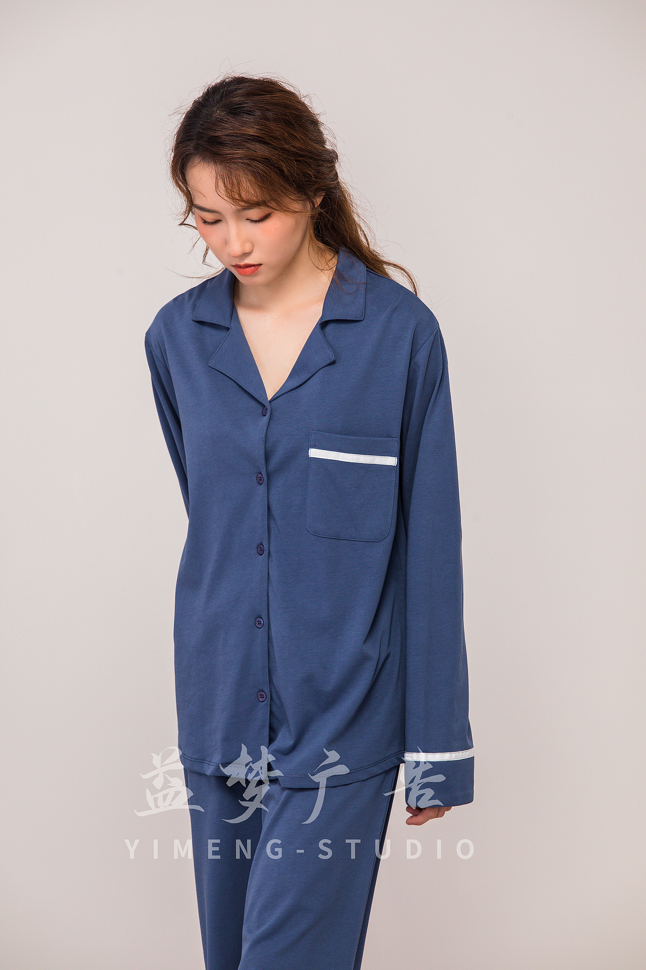 情侣纯色家居服