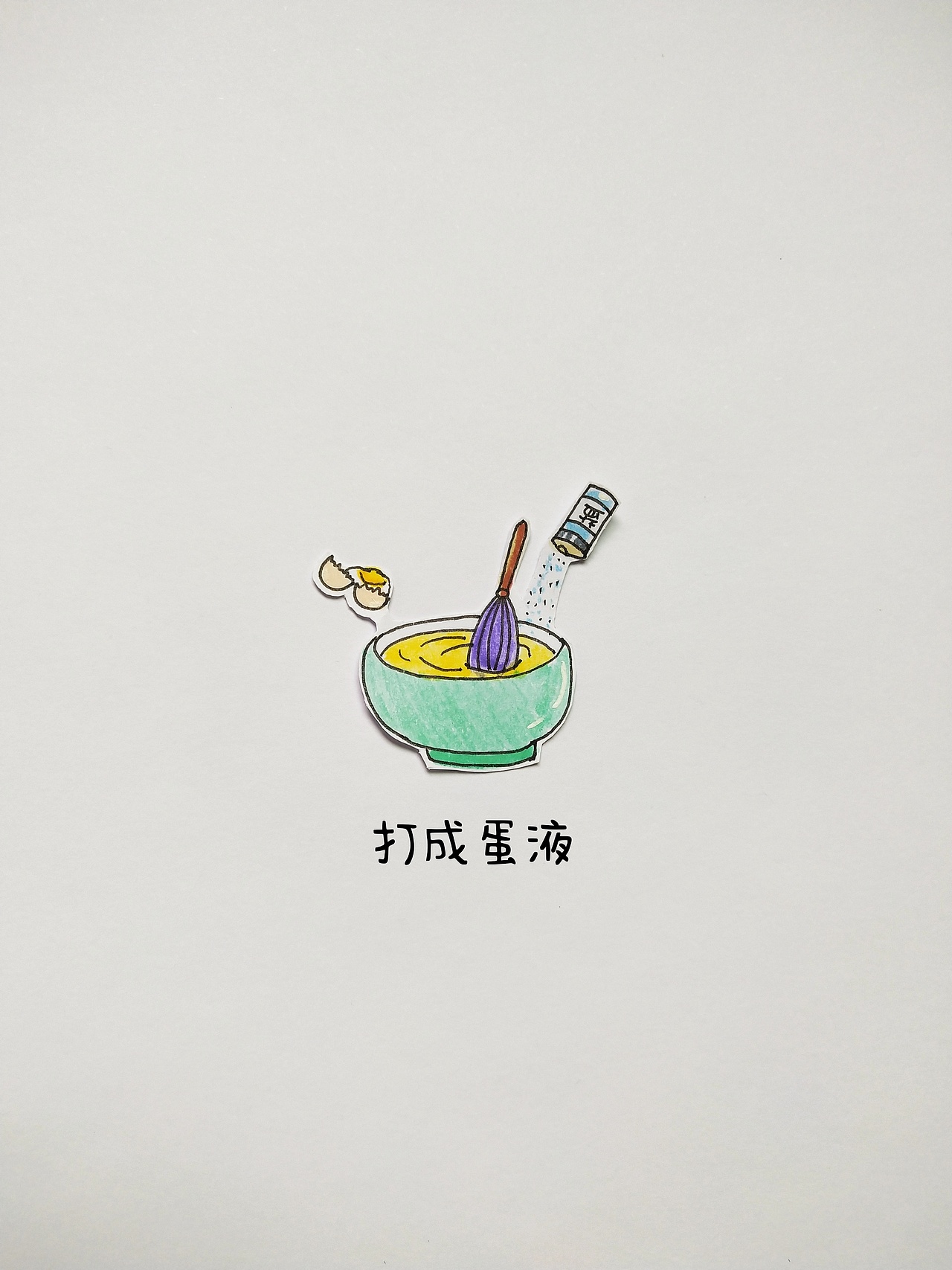 手绘食谱～五彩肉丝凉面(原创)