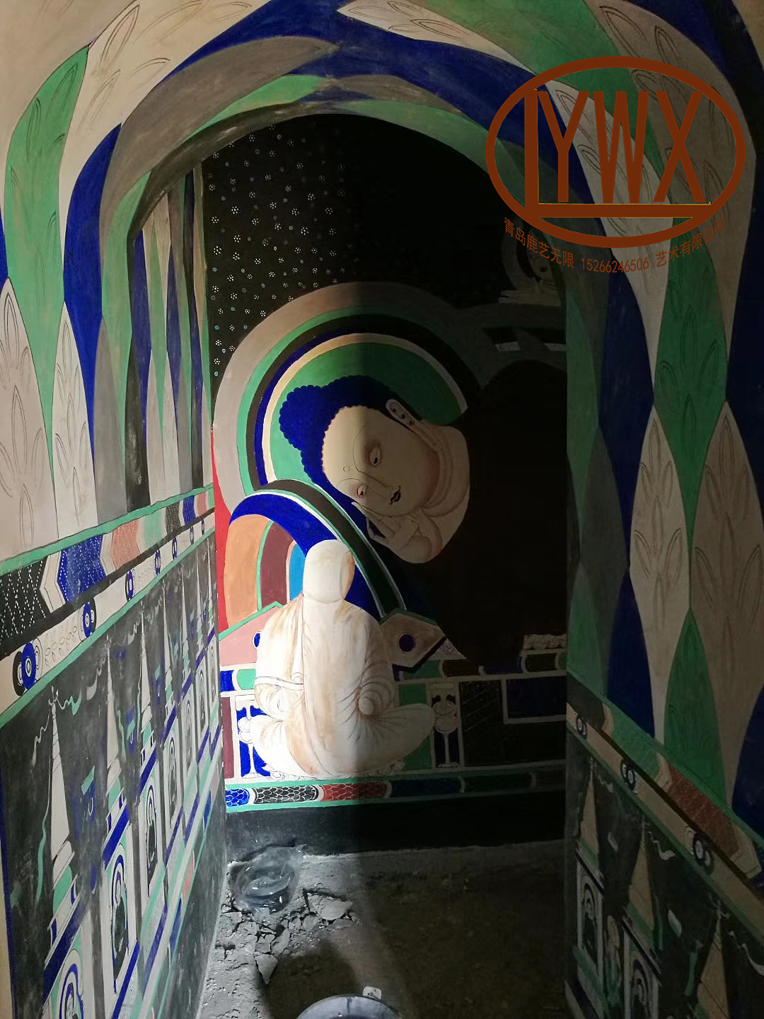 青岛团队创作克孜尔千佛洞壁画复原（图ZMjQwNDI2MzA0） - 新锐潮流插画 - 站酷设计师鹿艺无限造景团队原创素材 - 站酷ZCOOL