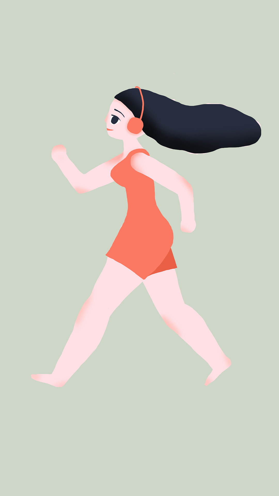 扁平插画《动态人物》