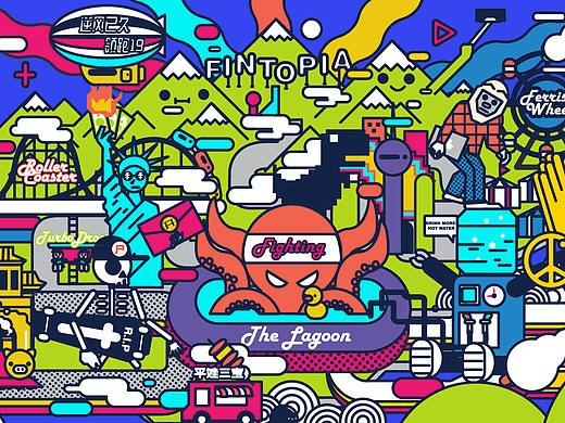  Fintopia | 2019  new years party KV project