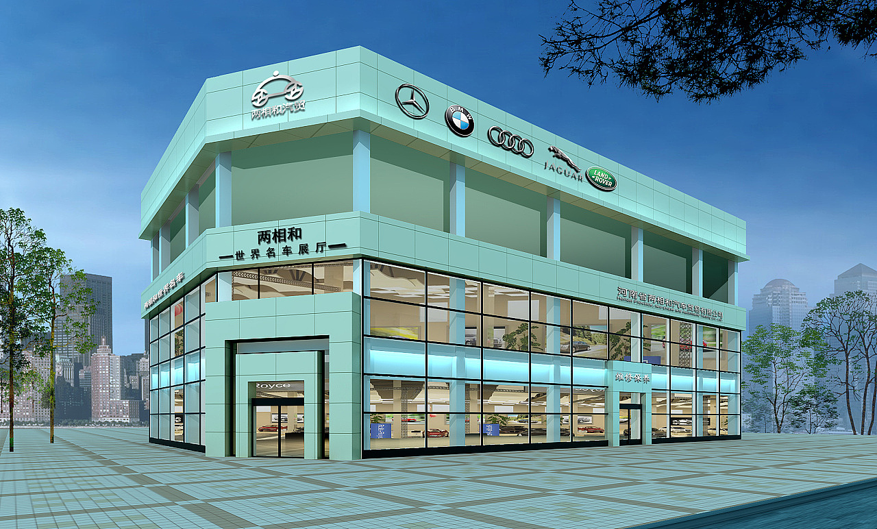 汽车4S店（图ZMjc4OTc4NDUy） - 商业空间设计 - 站酷设计师做效果图的小星星原创素材 - 站酷ZCOOL