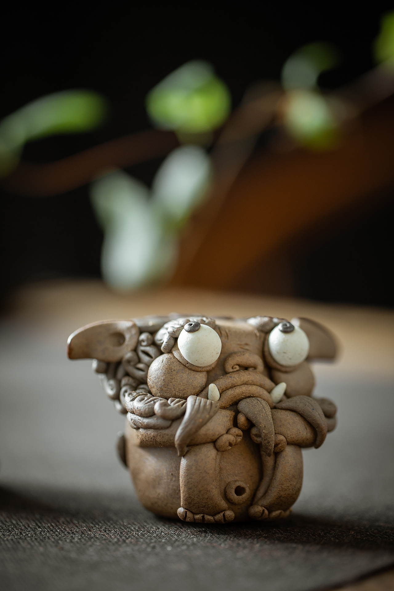 器十二萌宝貔貅盖置茶宠摆件