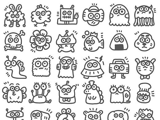 #doodle#1（个人主页-ZNDU0MTIxOTY=） - 新锐潮流插画 - 站酷设计师尾巴143原创素材 - 站酷ZCOOL