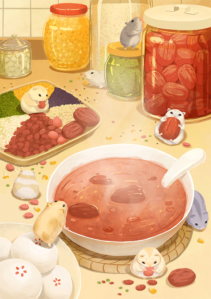 腊八节插画（图ZMjg0ODYyMzIw） - 创作习作 - 站酷设计师邓荣GloryDeng原创素材 - 站酷ZCOOL