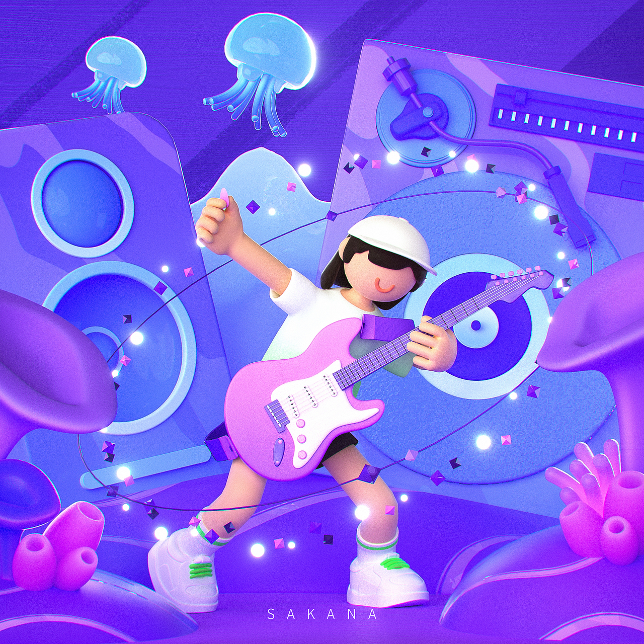 不完全无聊记事-3D插画（图ZMjc1MTEwMTg4） - 其他三维 - 站酷设计师鱼子SAKANA原创素材 - 站酷ZCOOL