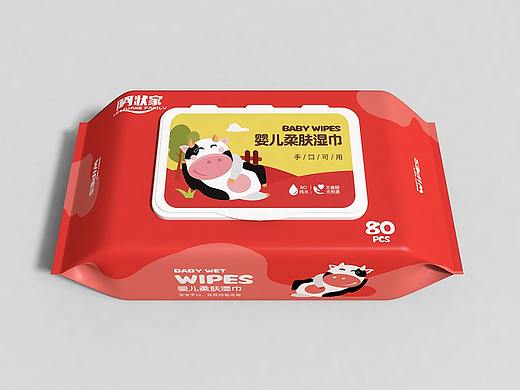 牛年红色湿巾（个人主页-ZNTA1MzU5OTI=） - 包装 - 站酷设计师竹小妹原创素材 - 站酷ZCOOL