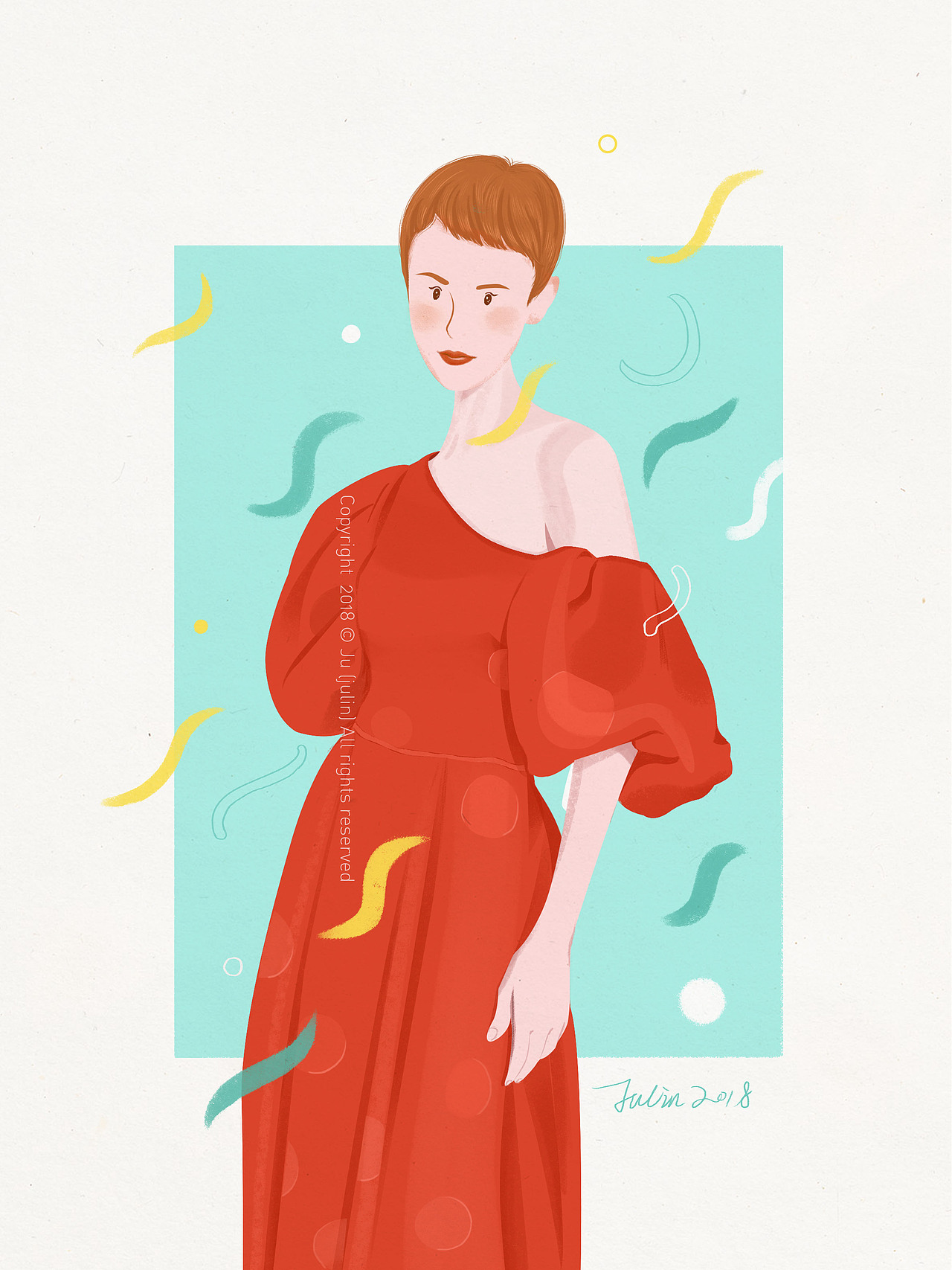 短发lady（图ZMTI0MzU0ODY4） - 创作习作 - 站酷设计师Julin橘林原创素材 - 站酷ZCOOL