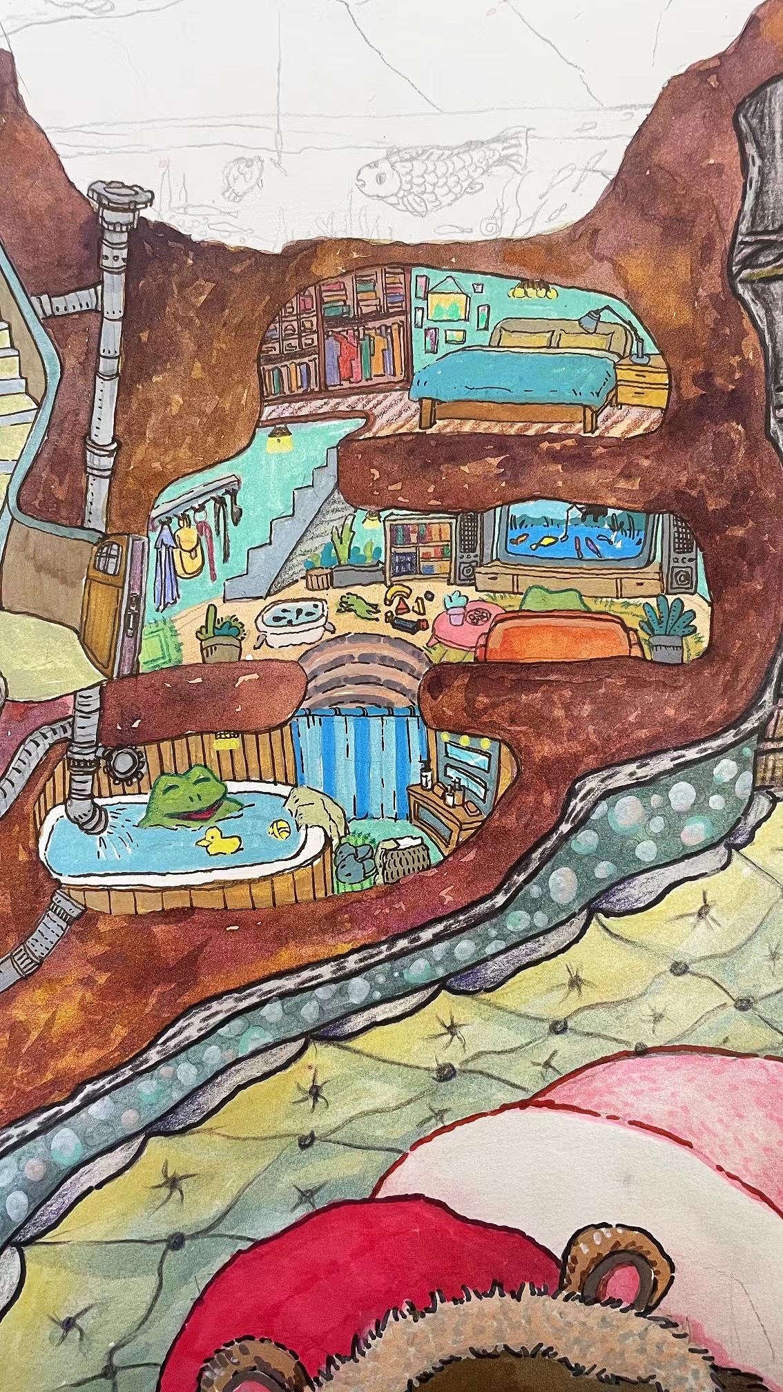 手绘插画|快乐的夏天