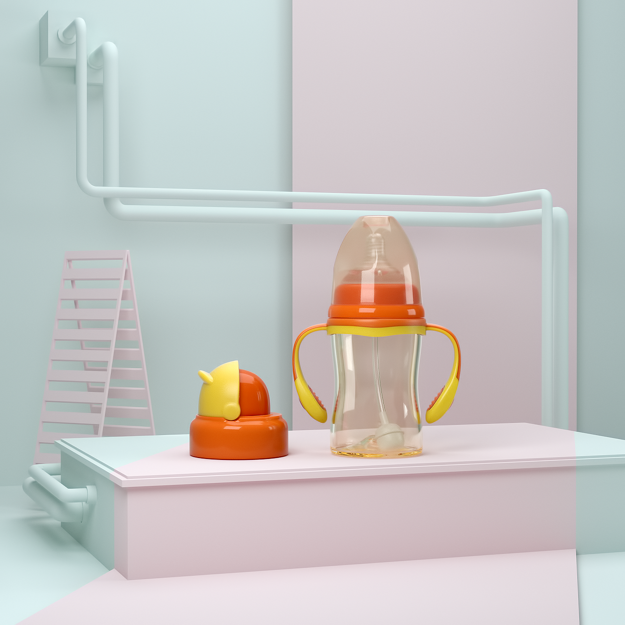 奶瓶產(chǎn)品設(shè)計(jì)渲染（圖ZMTIzMTM1NDIw） - 場景 - 站酷設(shè)計(jì)師Ralph_liu原創(chuàng)素材 - 站酷ZCOOL