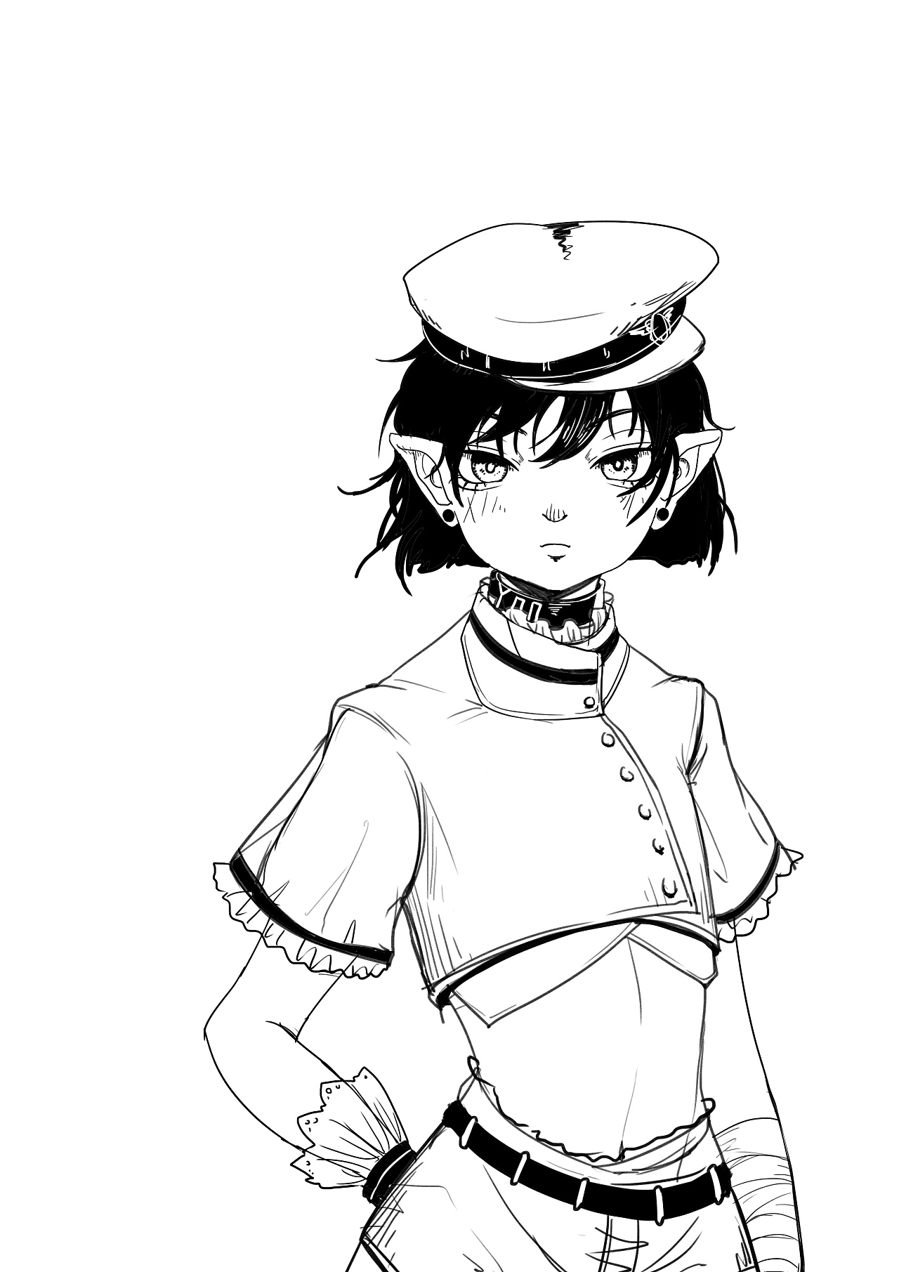 黑白制服少女 - 原创作品 - 站酷(zcool)