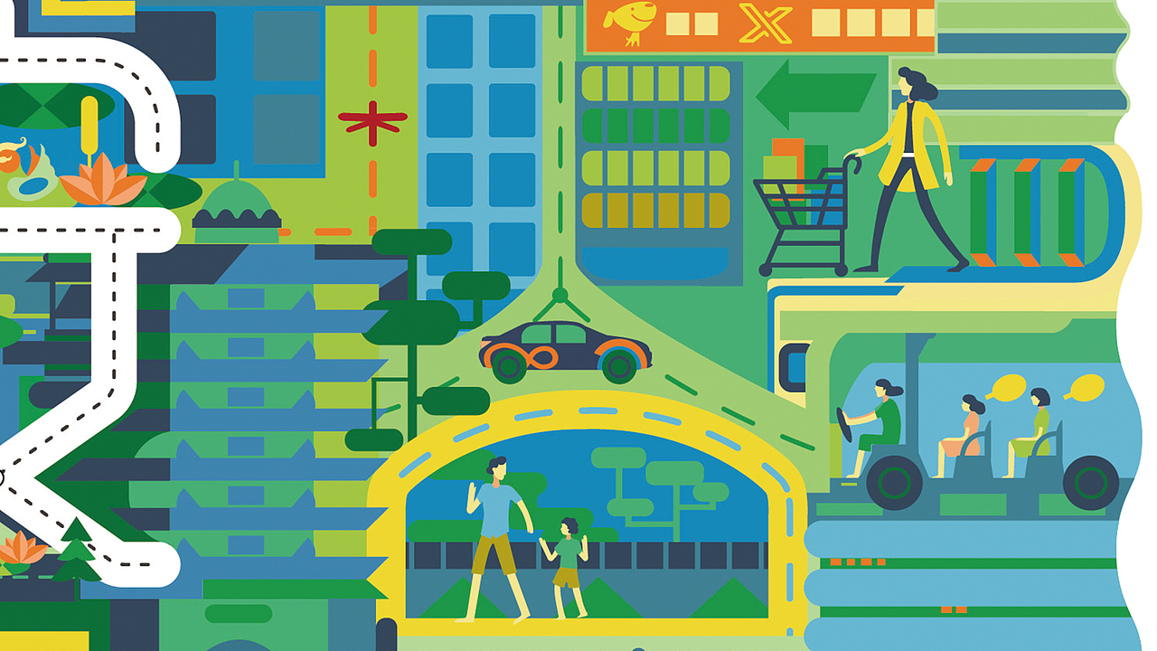 我爱雄安品牌插画设计