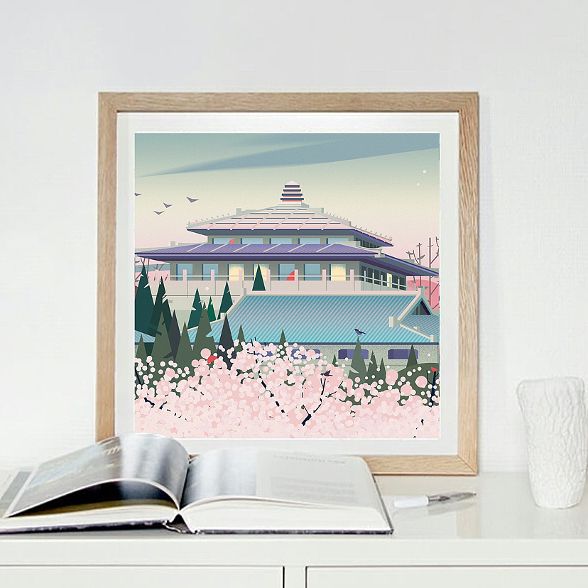 最美校园 武汉大学（图ZMzIzMjM1MzUy） - 商业插画 - 站酷设计师YNG724原创素材 - 站酷ZCOOL