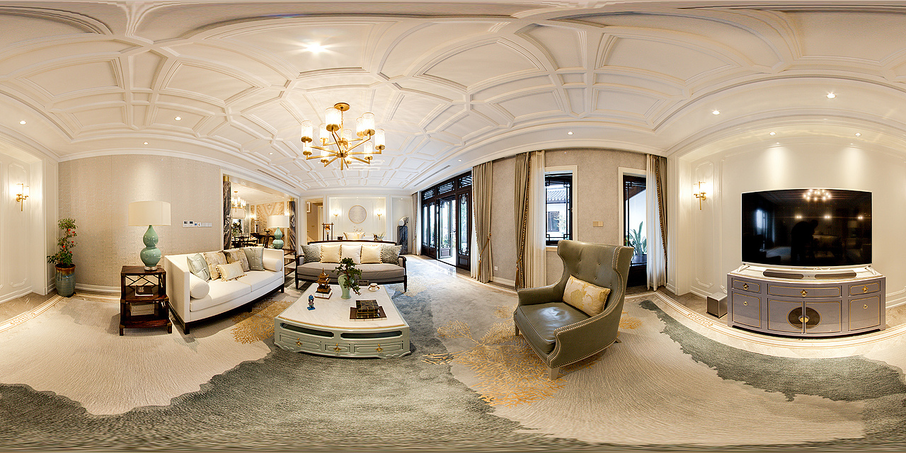 室内空间全景图摄影