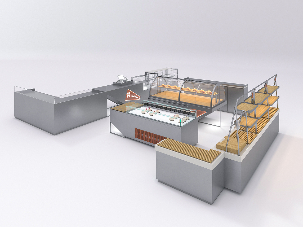 现代工业感柜台设计