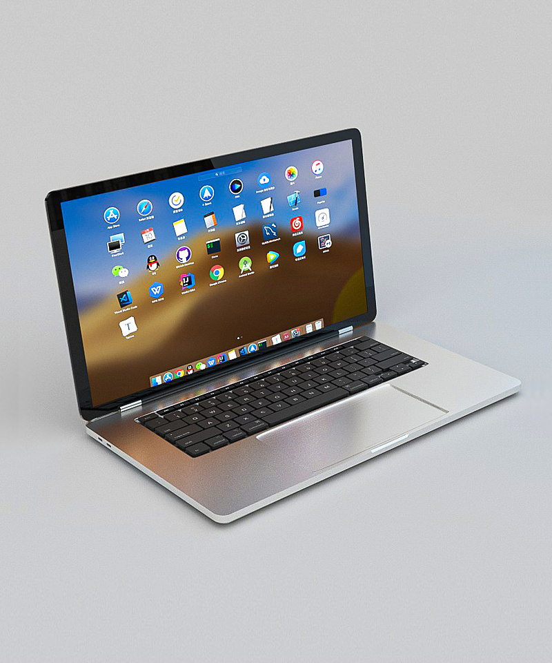 c4d 电商 产品建模 渲染 笔记本电脑 电子产品