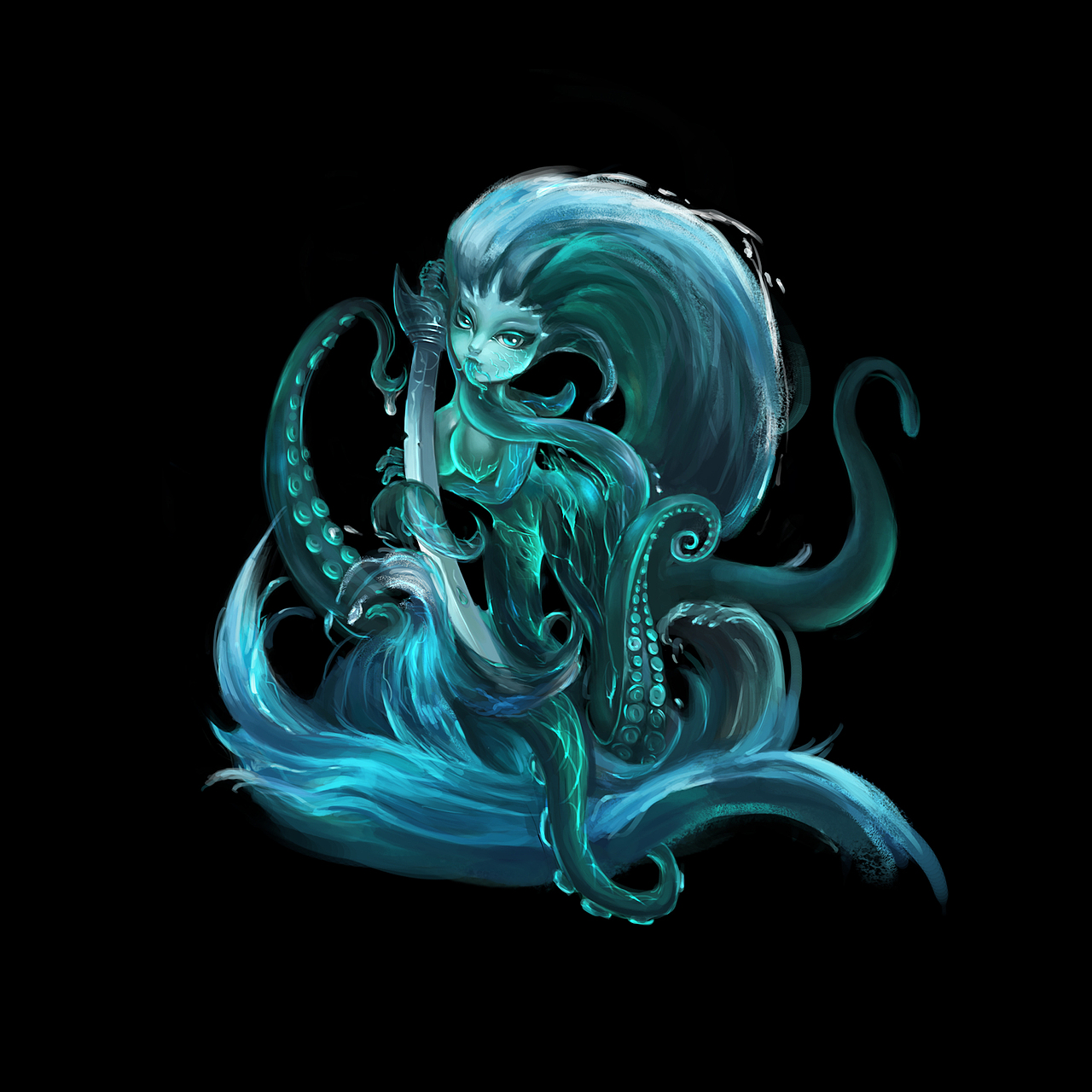 水元素|插画|游戏原画|盖世太保谢广坤_原创作品-站酷(zcool)