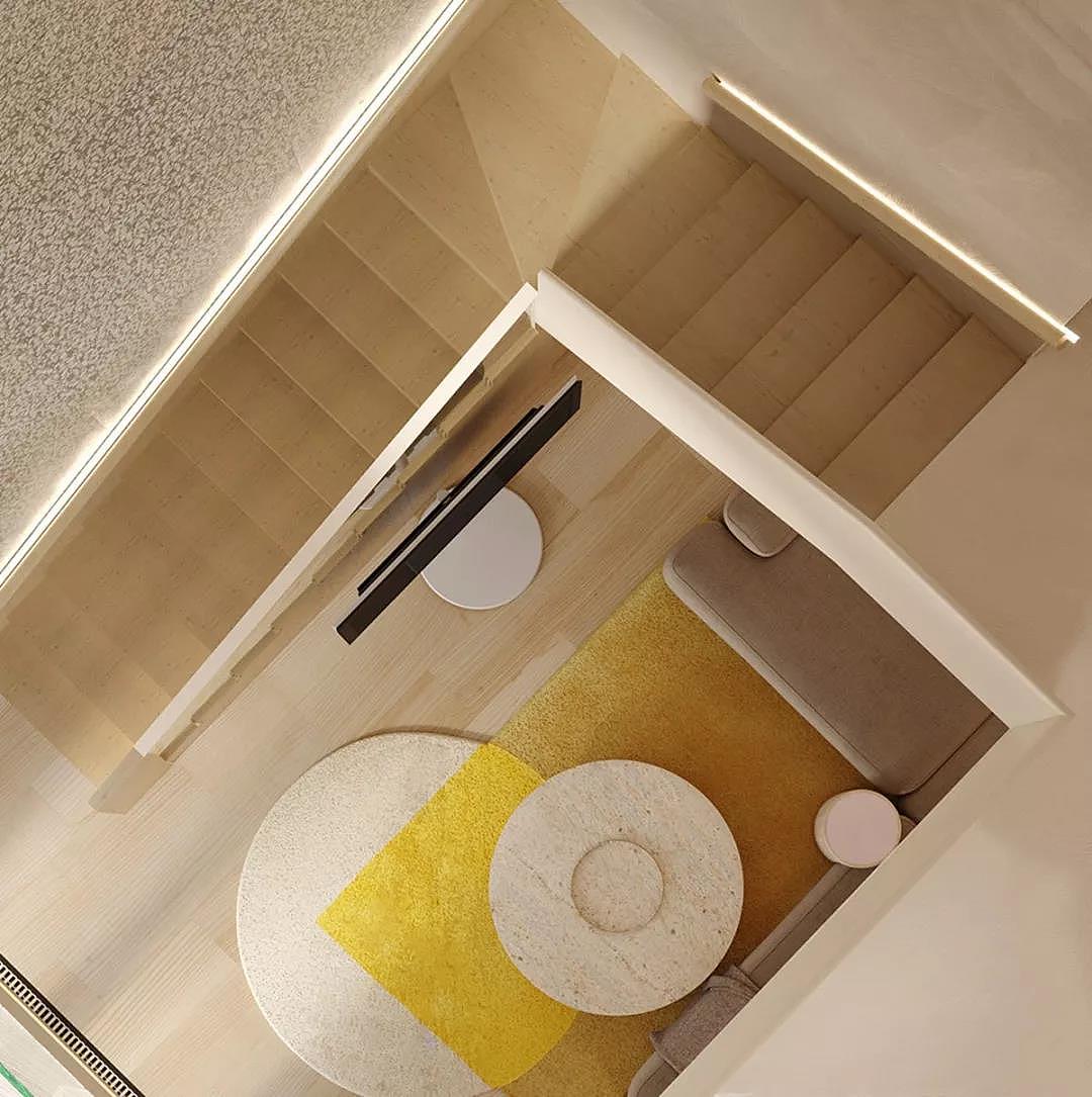 乌克兰86平现代复式装修,别致美观