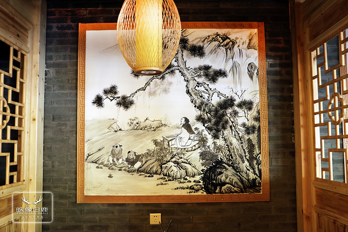 娱乐 中国风 国画 墙体彩绘壁画工程18652065392|其他|墙绘/立体画