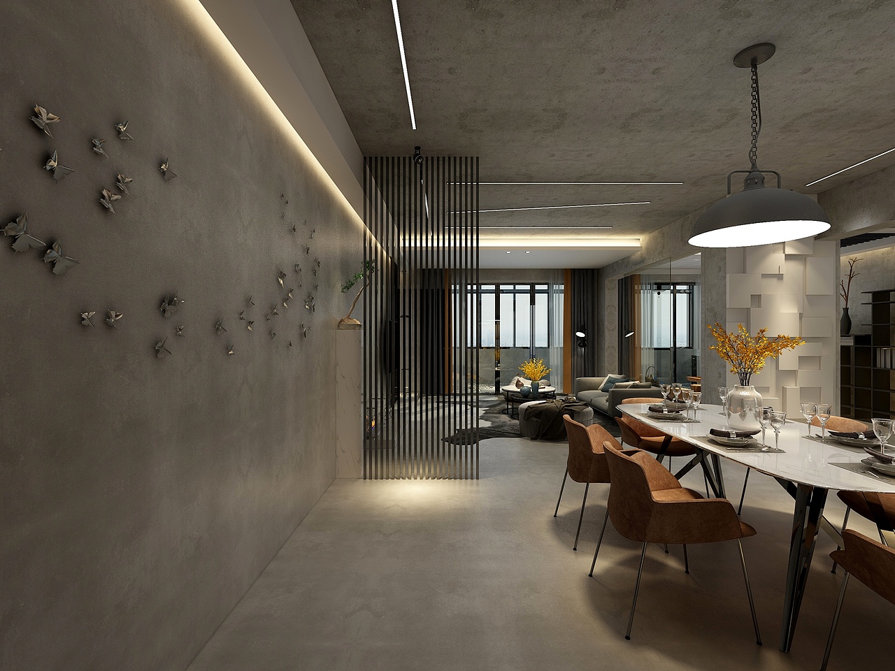 300㎡极简工业风六居室