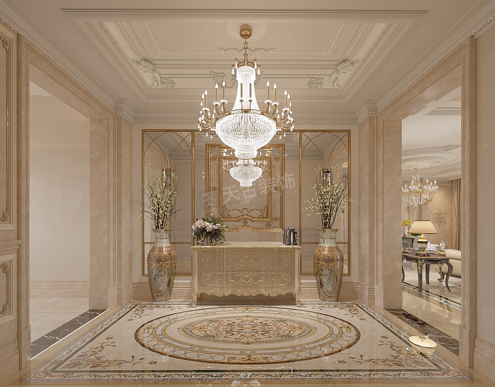 重庆高尔夫别墅装修,法式巴洛克风格,天古梦空间李晓庆（图ZMjg3NDEzOTcy） - 家装设计 - 站酷设计师cq天古装饰设计师原创素材 - 站酷ZCOOL