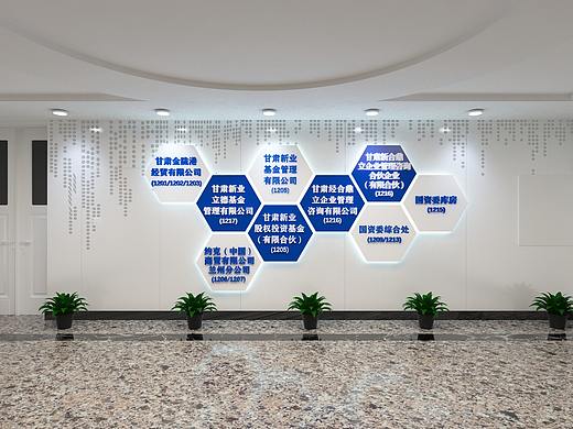 电梯间背景形象墙效果图-3D