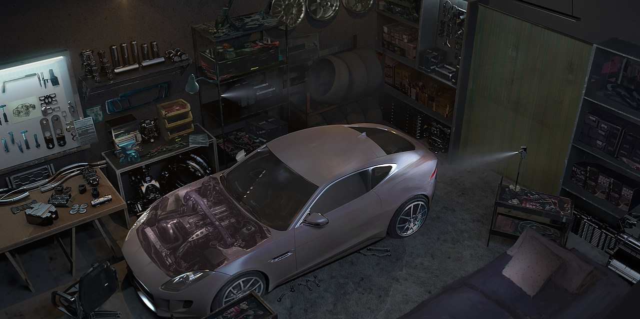 Auto repair shop 概念设计（图ZMjA2MTQyODMy） - 概念设定 - 站酷设计师马祖超原创素材 - 站酷ZCOOL