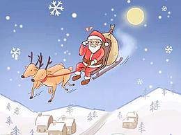 宝马官方车主俱乐部圣诞节插画