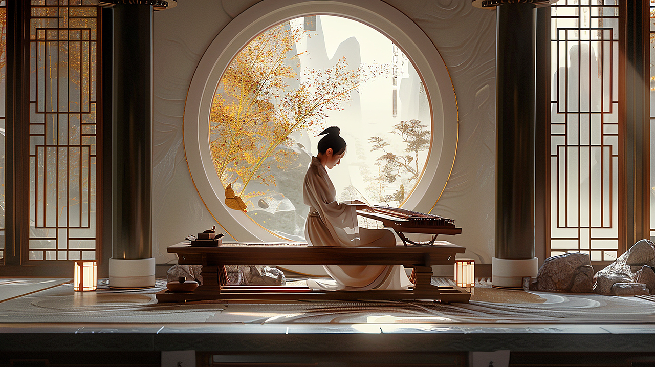 芸窗听语室内概念设计图