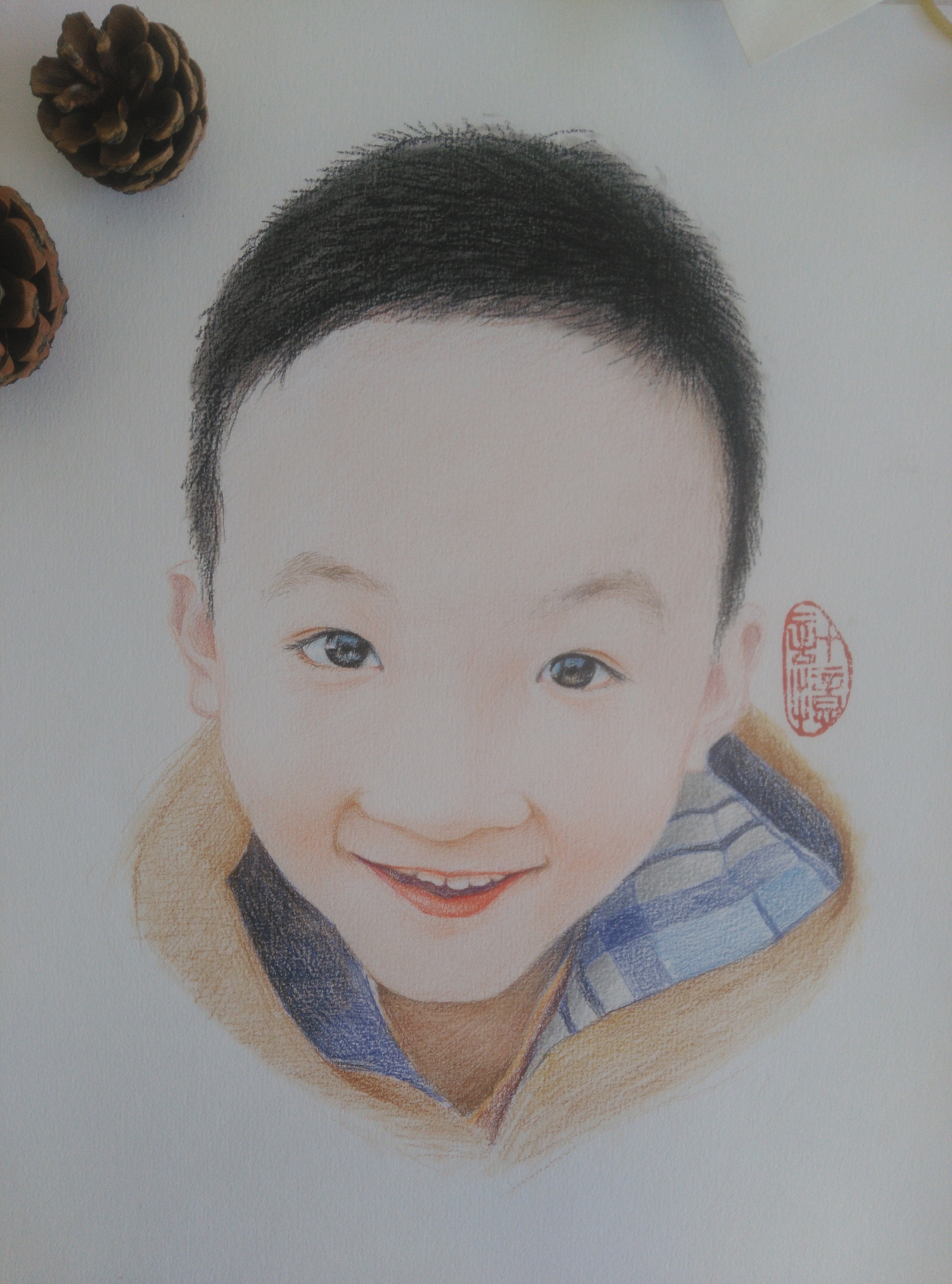 我的部分彩铅肖像画,忘高手指点