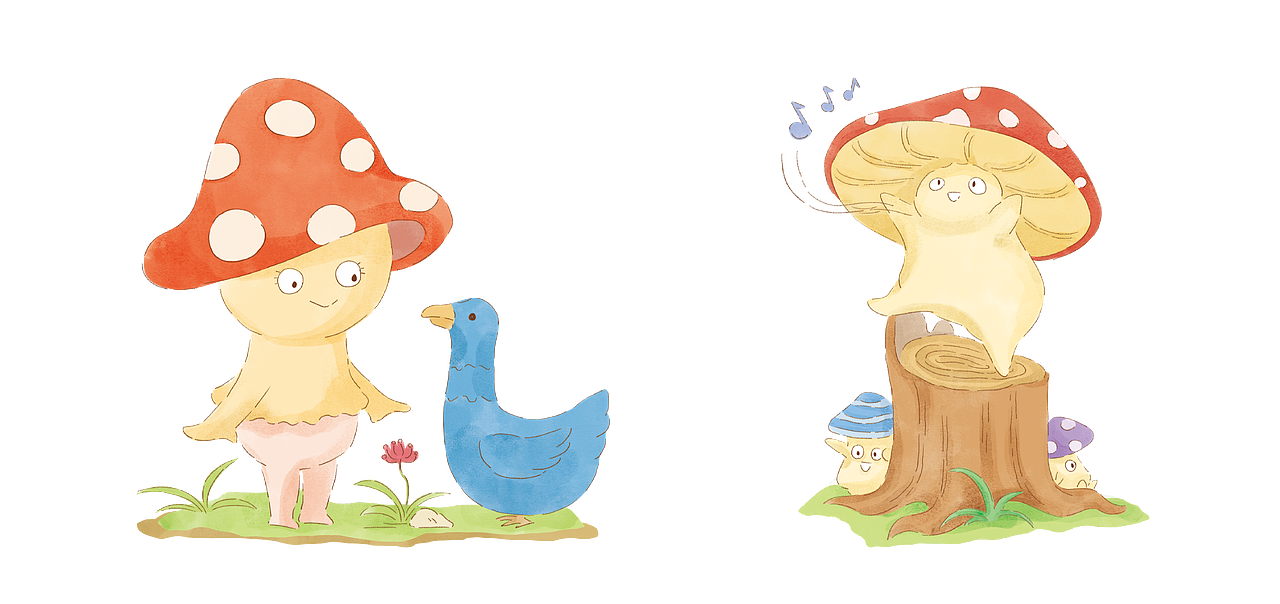 蘑菇精灵系列插画