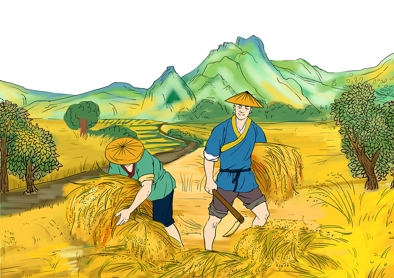 秋收五谷杂粮插画|插画|商业插画|陌上a - 原创作品 - 站酷 (zcool)