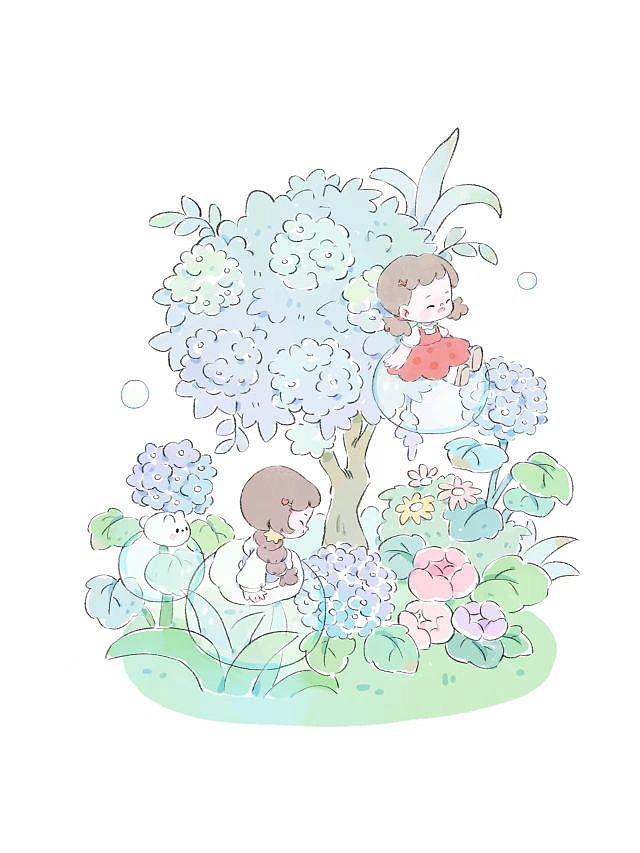 iPad春日小场景合集1（图ZMzM1ODQ2OTk2） - 儿童插画 - 站酷设计师菜菜速写原创素材 - 站酷ZCOOL