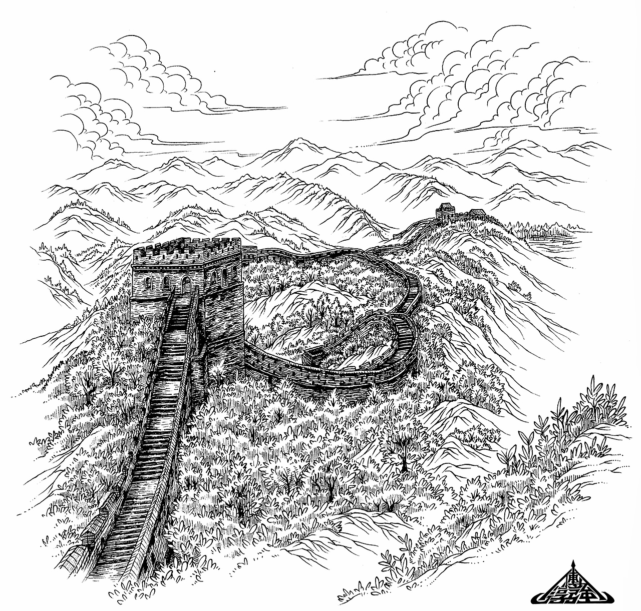 一组手绘建筑（商稿）（图ZMTYxMzM0OTIw） - 商业插画 - 站酷设计师傅淳强画者之旅原创素材 - 站酷ZCOOL