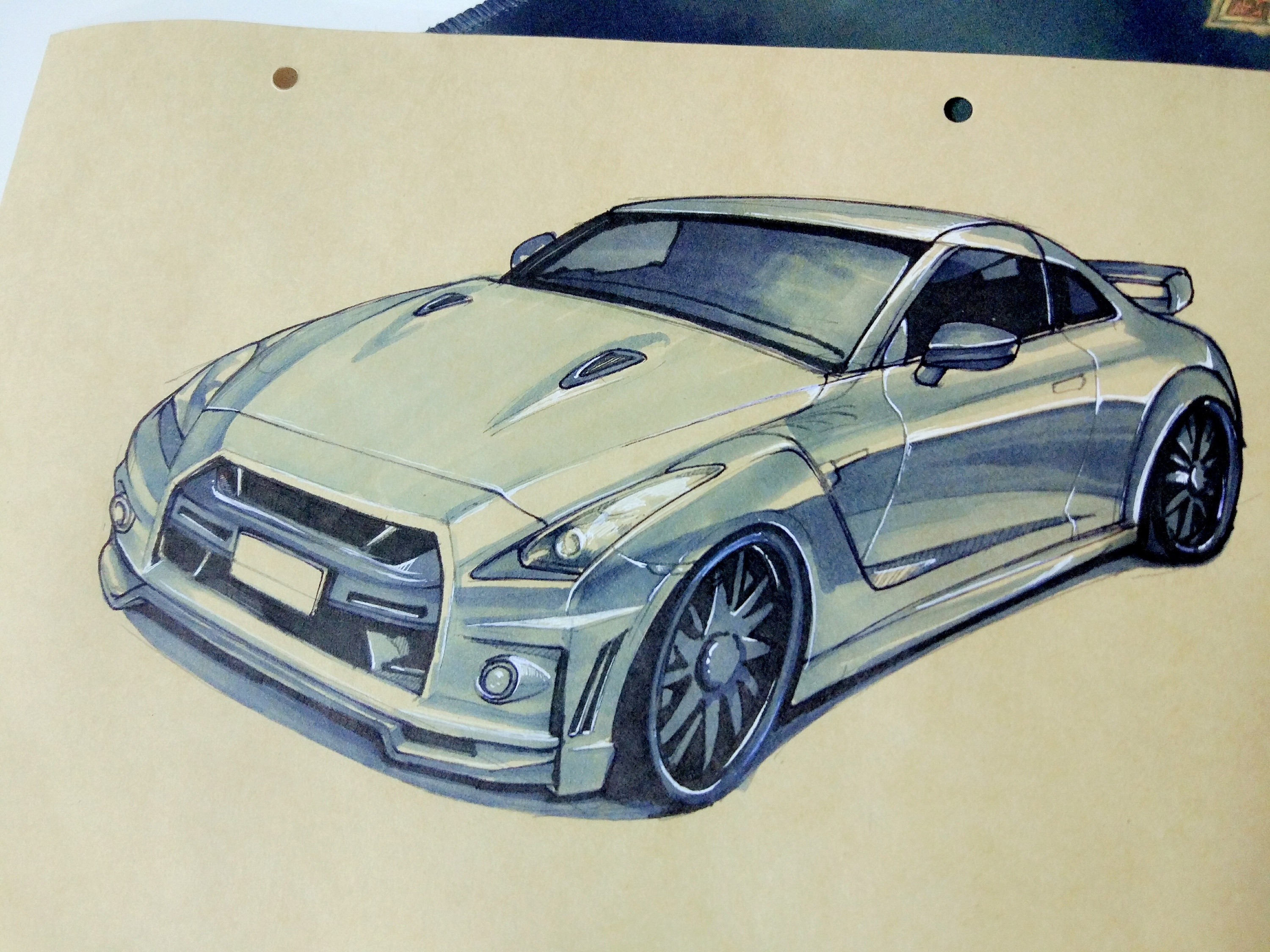 最近画的一些汽车手绘