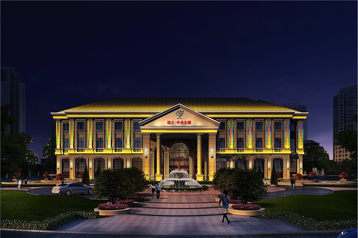 舒城某楼盘亮化照明效果图