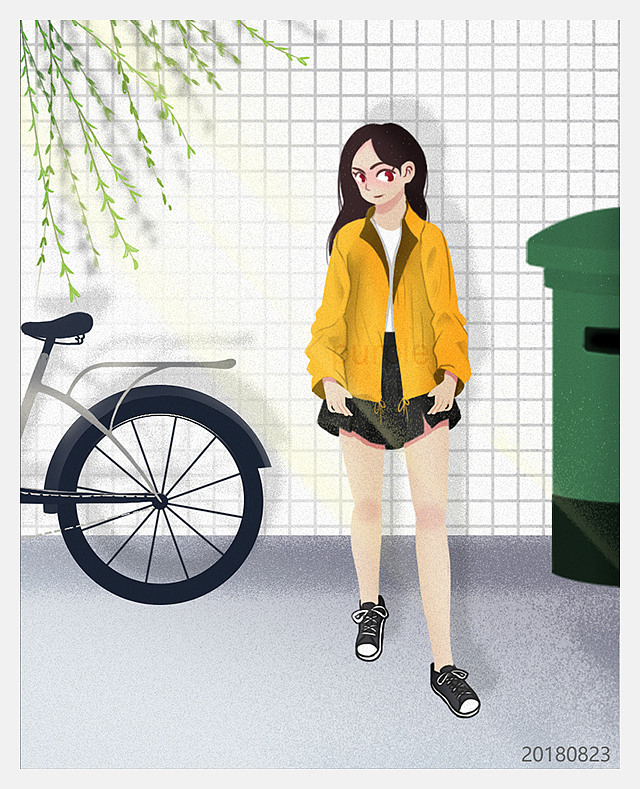 八月情绪小插画