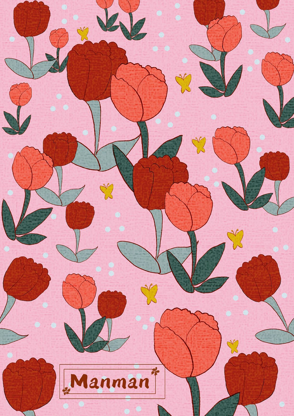 《壁纸花》（图ZMzY4OTYwOTI0） - 商业插画 - 站酷设计师漫漫子麒原创素材 - 站酷ZCOOL