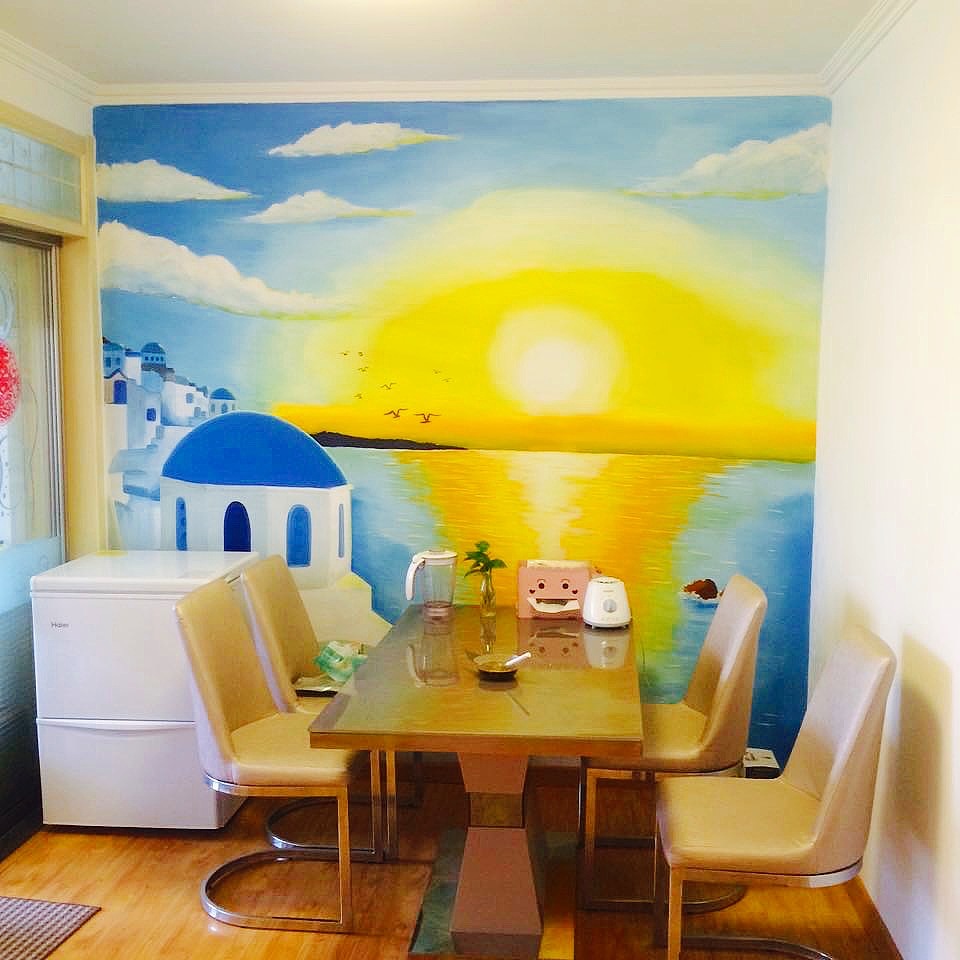 暖暖地中海手绘墙