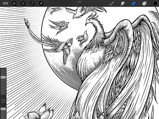 最近爆肝力作—百鸟朝凤茉莉茶包装插画!!!