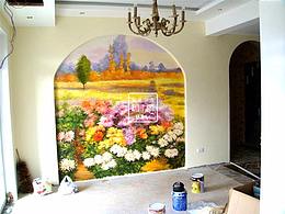 影视墙手绘图案