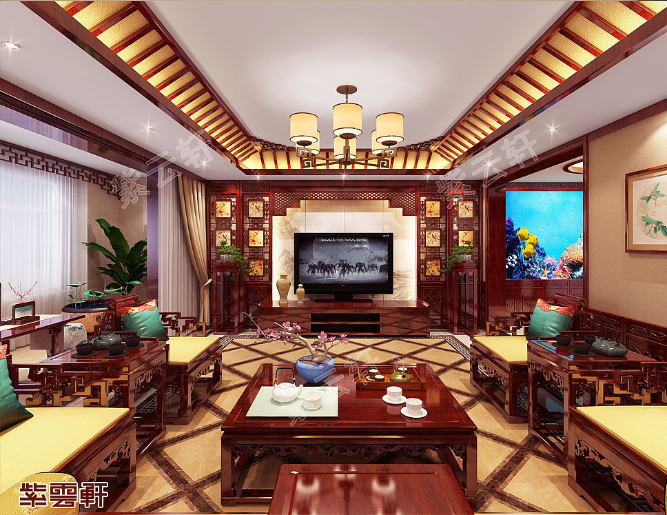 背景墙传统中式装修