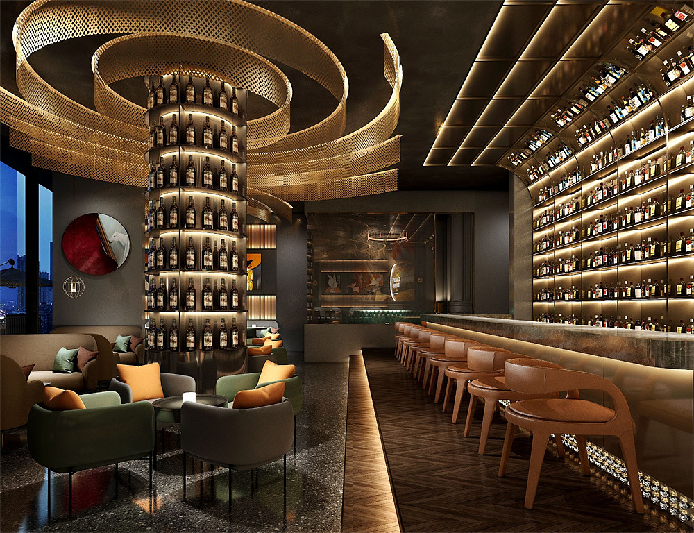 成都酒吧设计|时尚轻奢清吧设计|空间|商业空间设计|酒吧创意设计